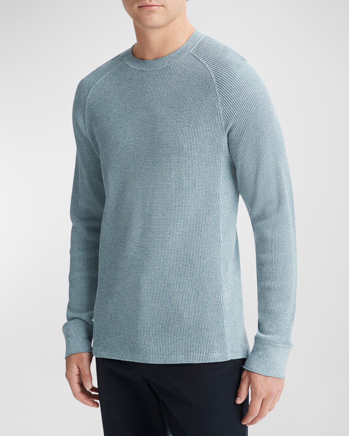 Vince Mouline Slim Fit Thermal Crewneck Sweater In High Seaoff White