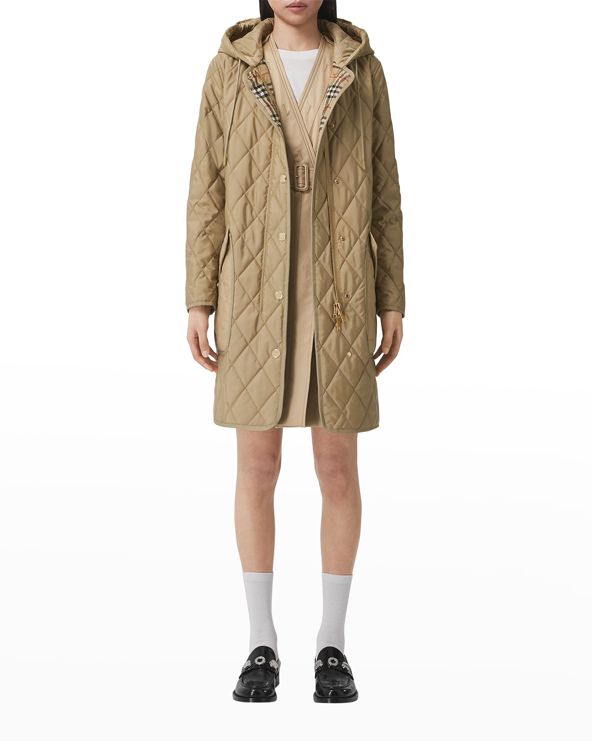 Burberry Roxby Quilted Mid-Length Coat