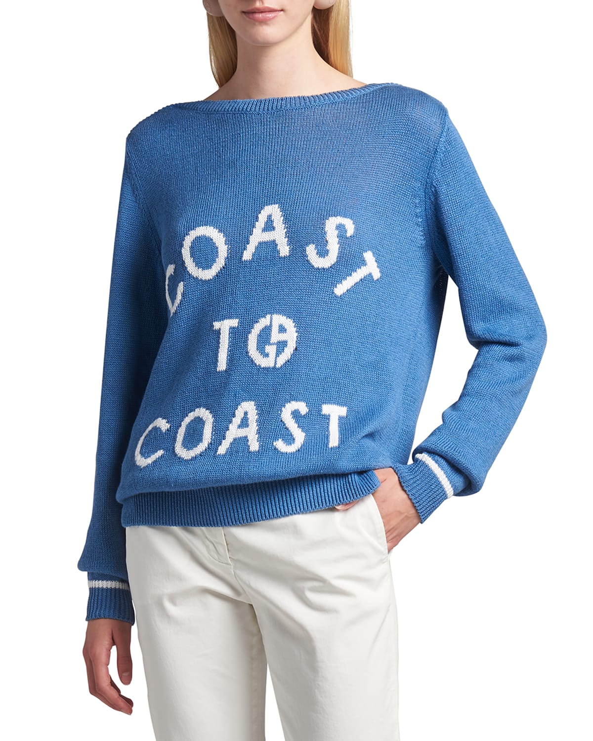 Coast To Coast Logo Linen Sweater