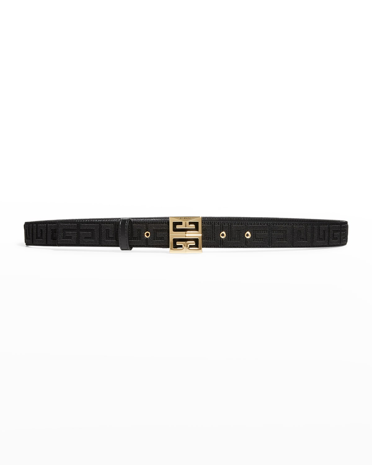 Shop Givenchy 4g Monogram Buckle Belt In Black