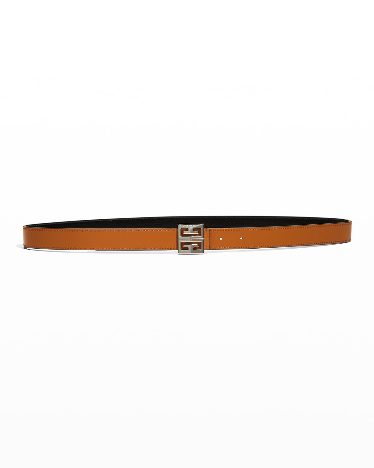 Givenchy 4g Monogram Reversible Buckle Belt In Black