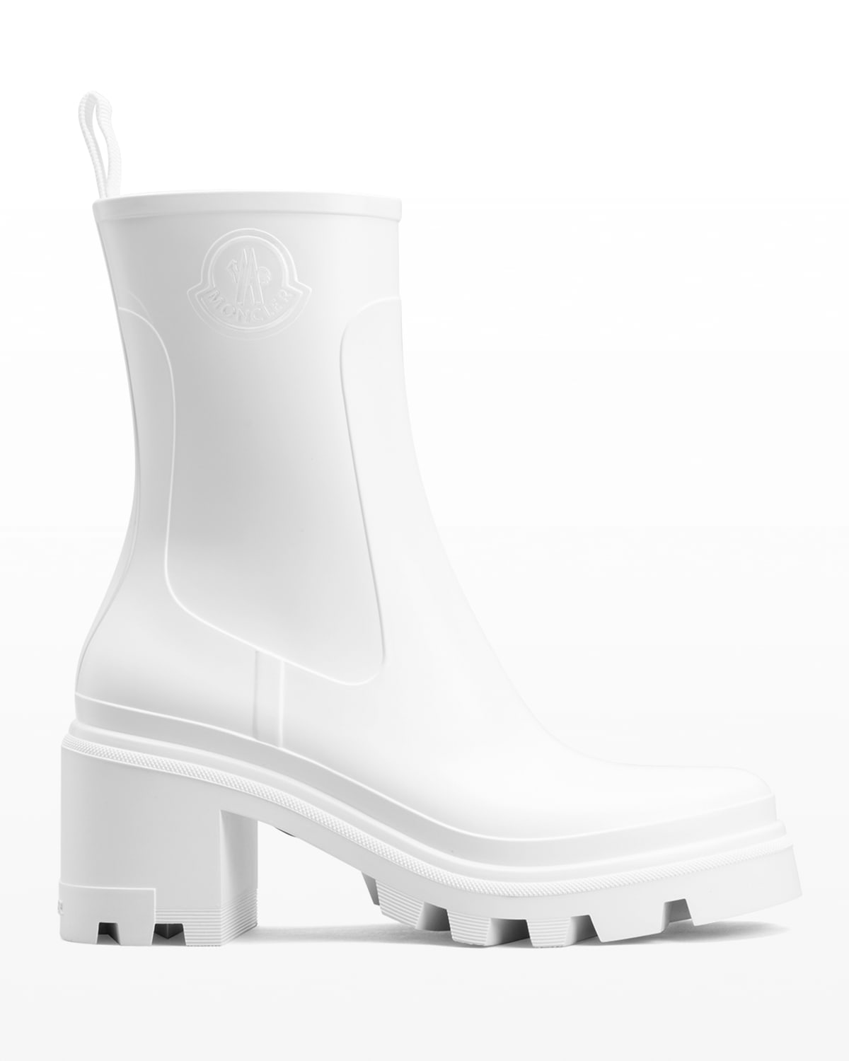 Loftgrip Rubber Zip Rain Boots In White
