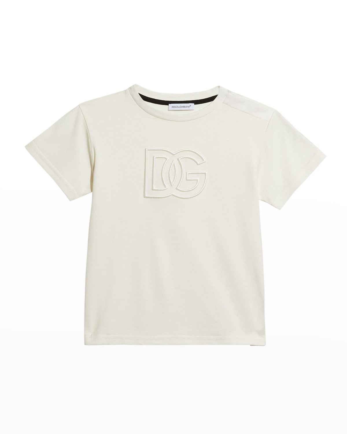 Boy's Tonal Embroidered Interlocking DG T-Shirt, Size 12-30M
