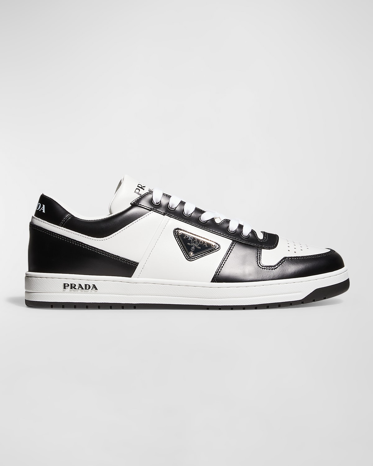 Men's Downtown Logo Leather Low-Top Sneakers