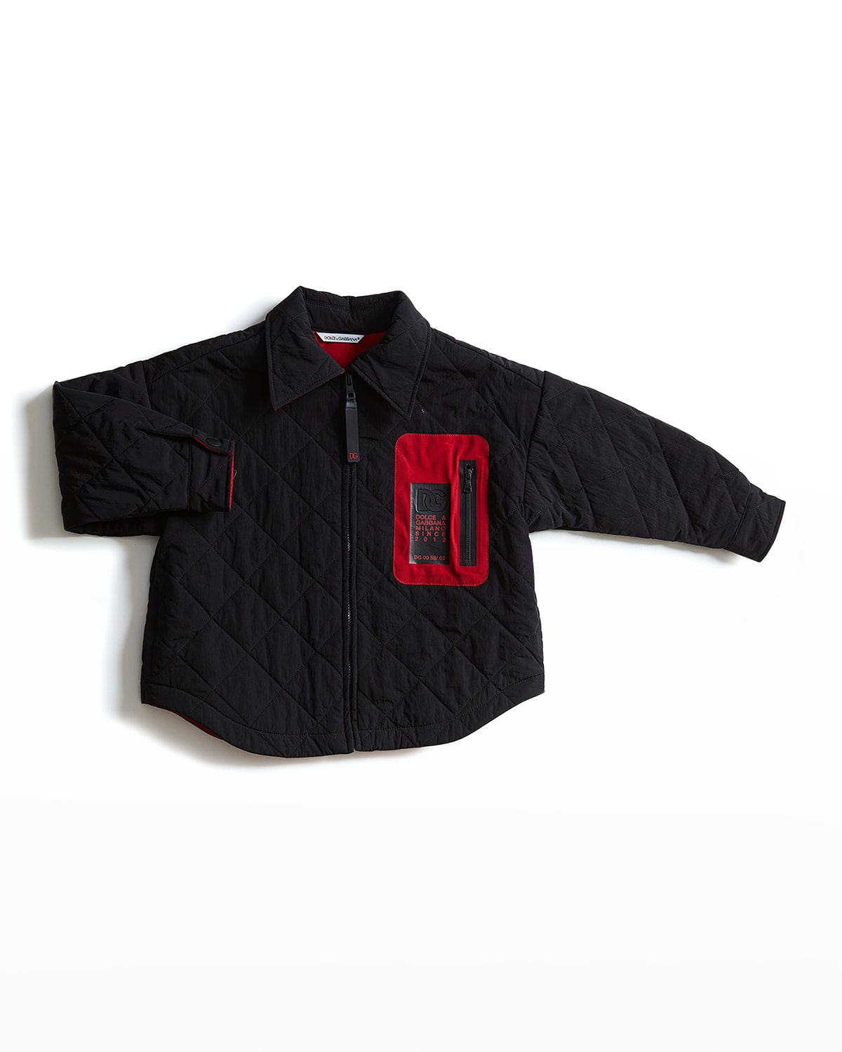 Boy's Logo Quilted Shirt Jacket, Size 4-6