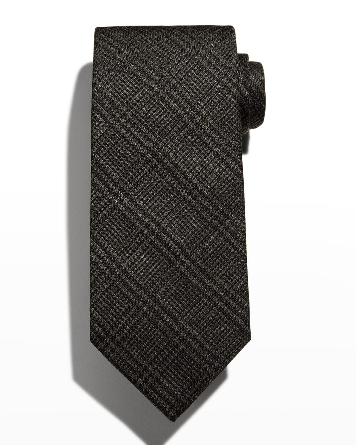 Men's Glen Check Silk Jacquard Tie