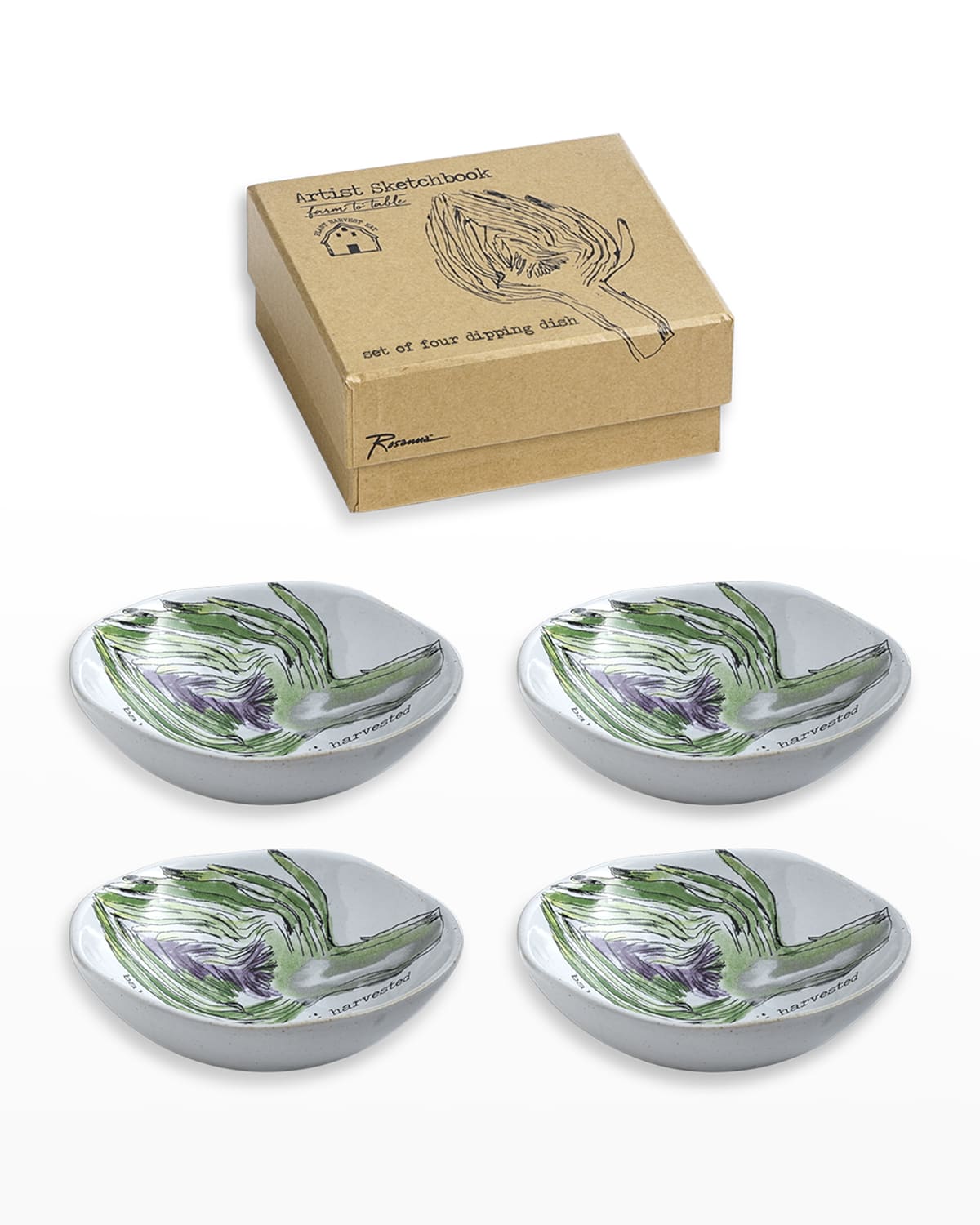 Shop Rosanna Farm To Table Artichoke Dipping Dishes, Set Of 4 In Multi