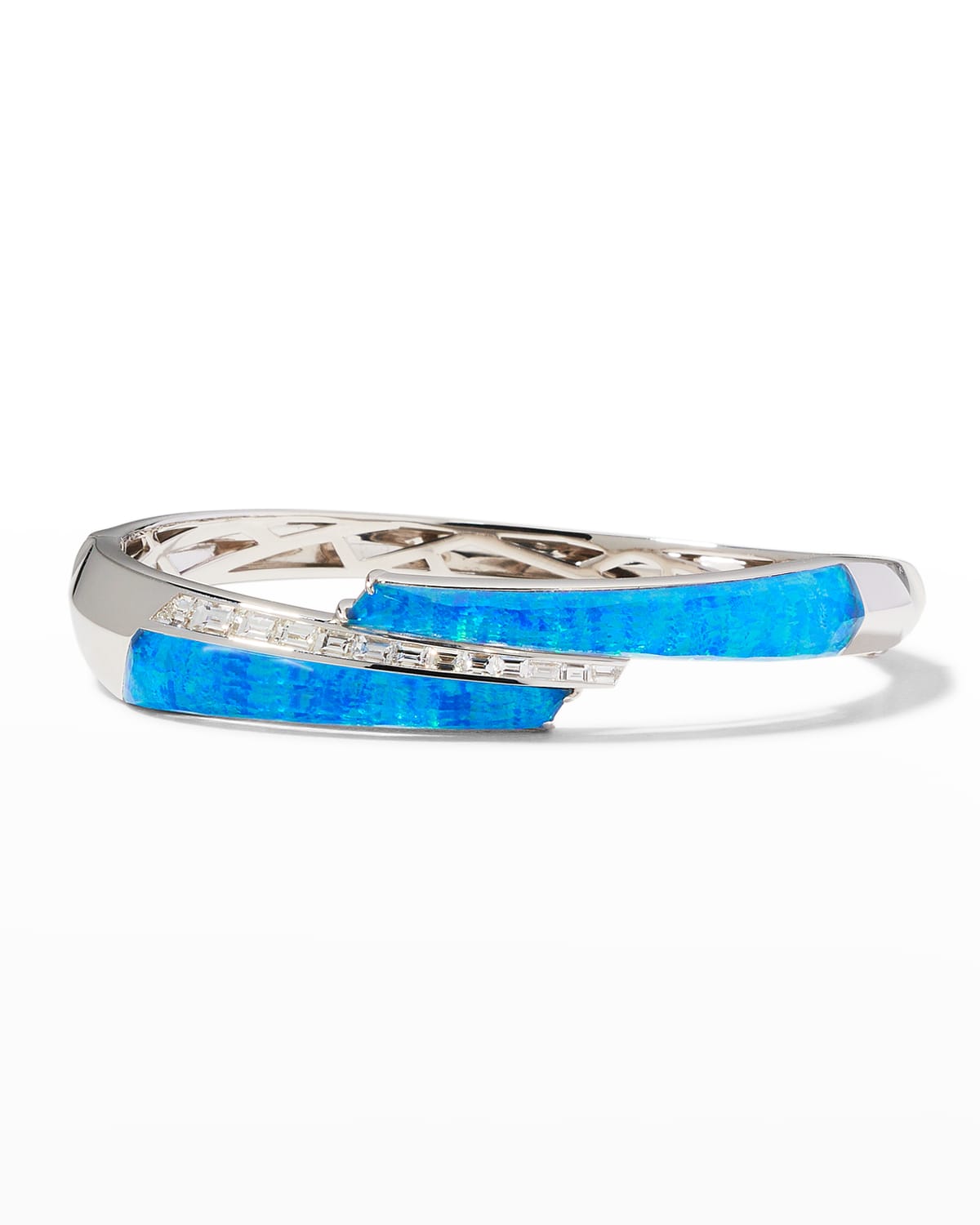 Stephen Webster Shard Bangle With Opalescent Clear Quartz