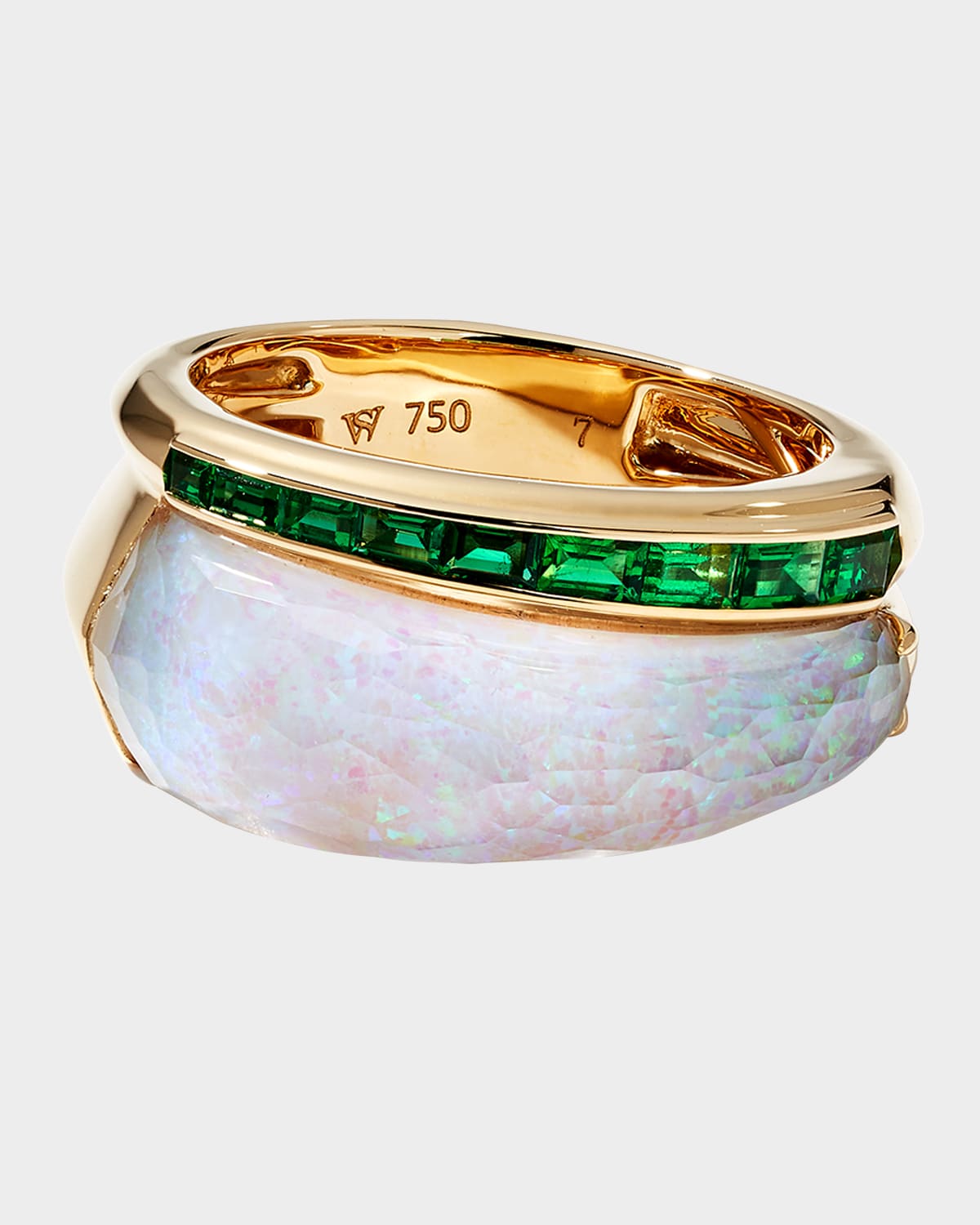 Stephen Webster Slimline Ring Set with White Opalescent Quartz