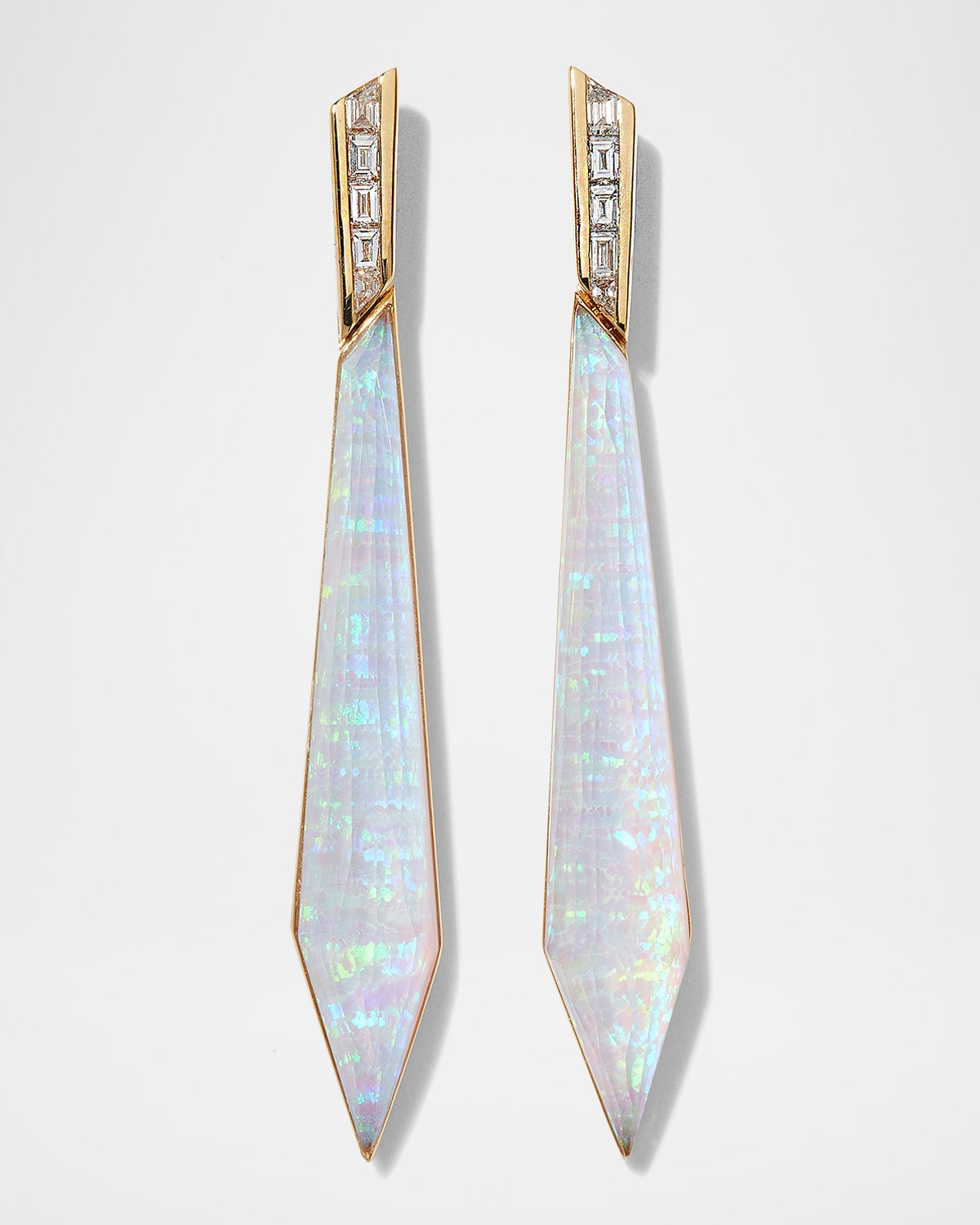 Stephen Webster Stiletto Earrings with White Opalescent Quartz