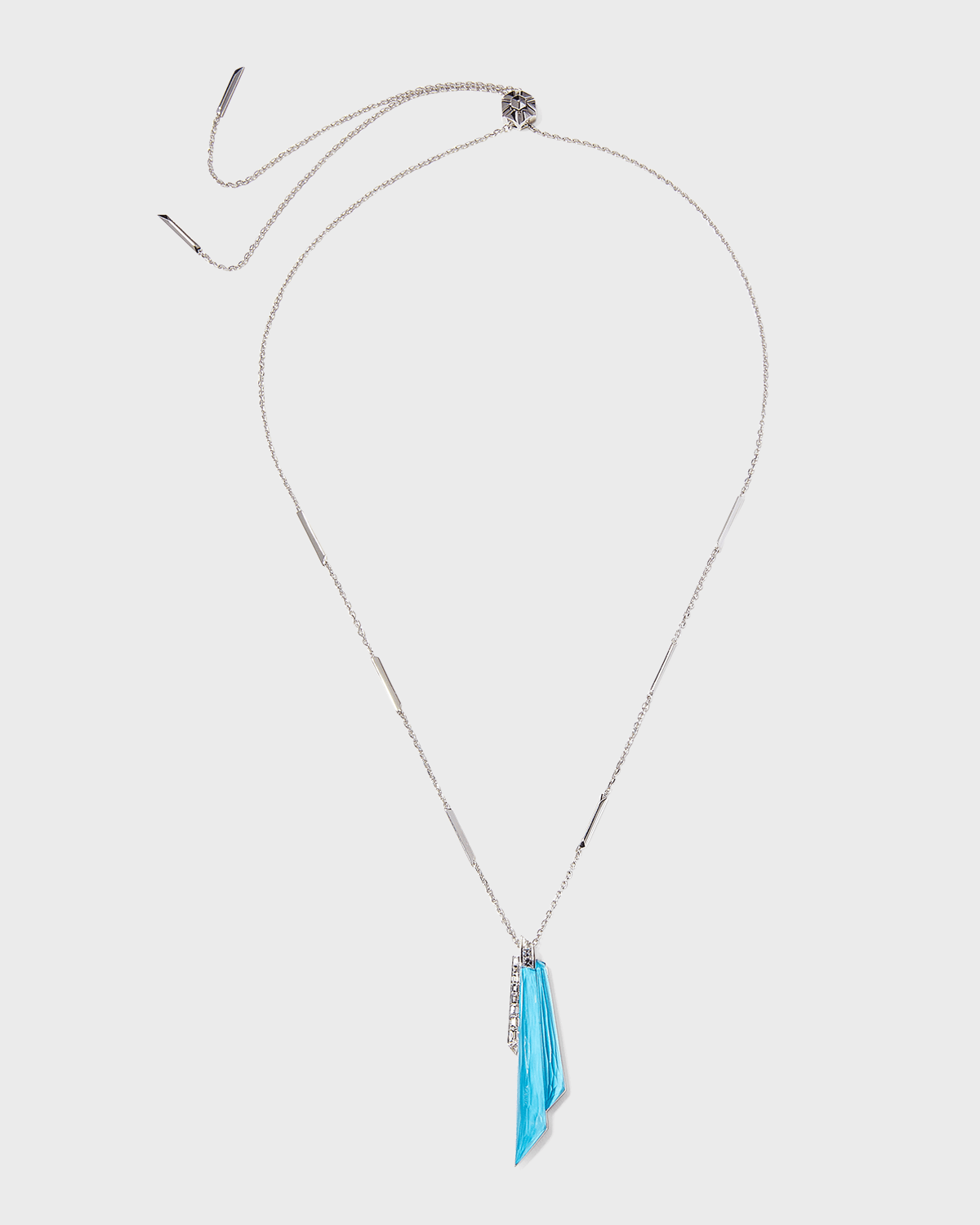 Stephen Webster Shard Pendant Necklace With Turquoise Clear Quartz