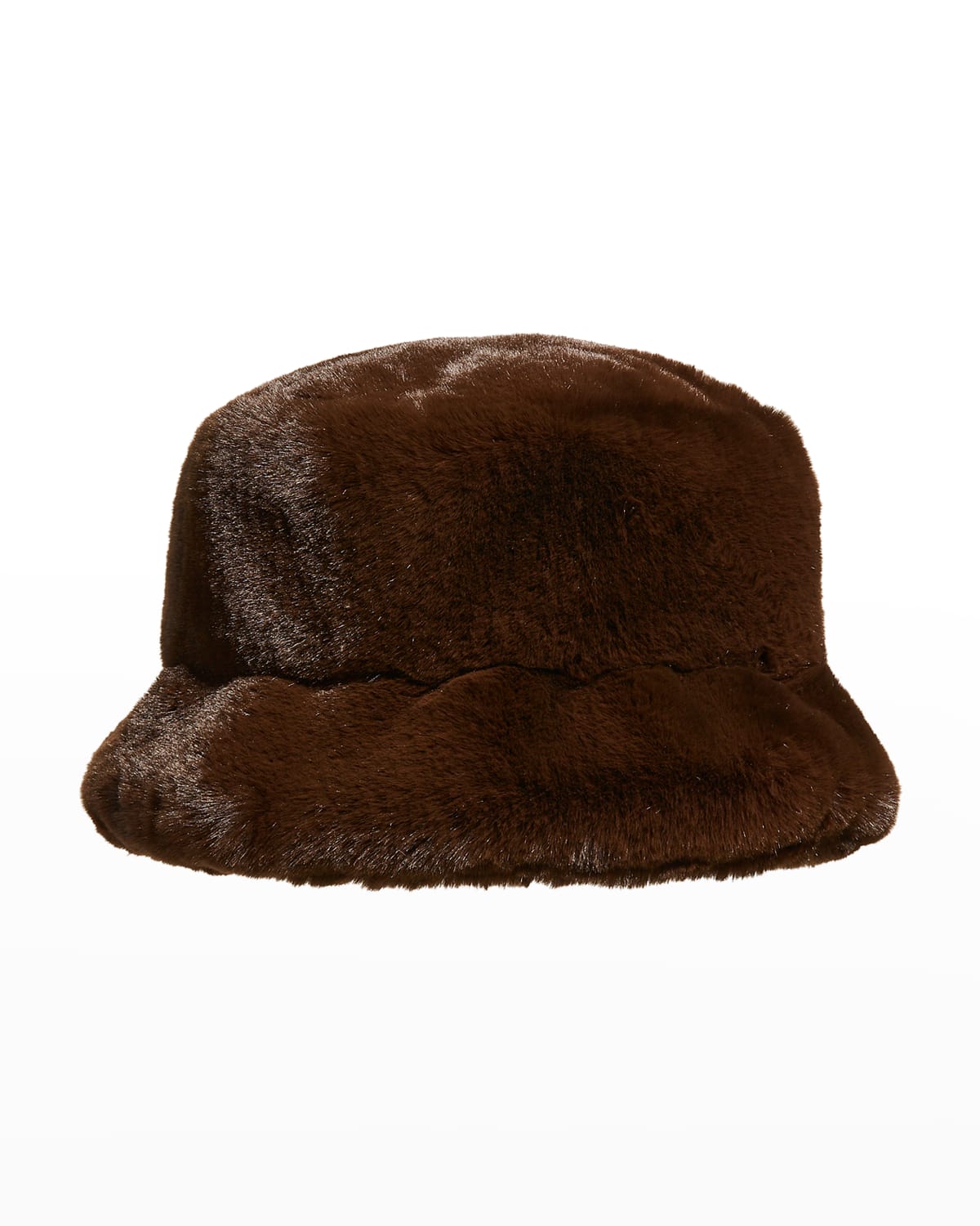 Surell Accessories Faux-fur Cloche Hat In Brown