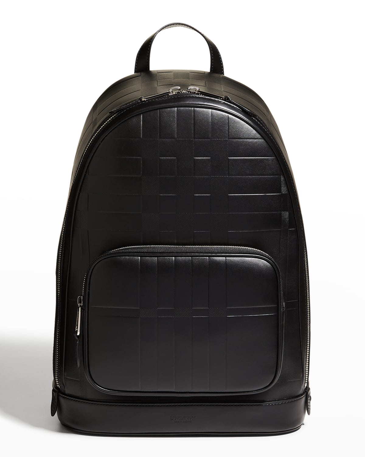 Men's Rocco Debossed Leather Check Backpack