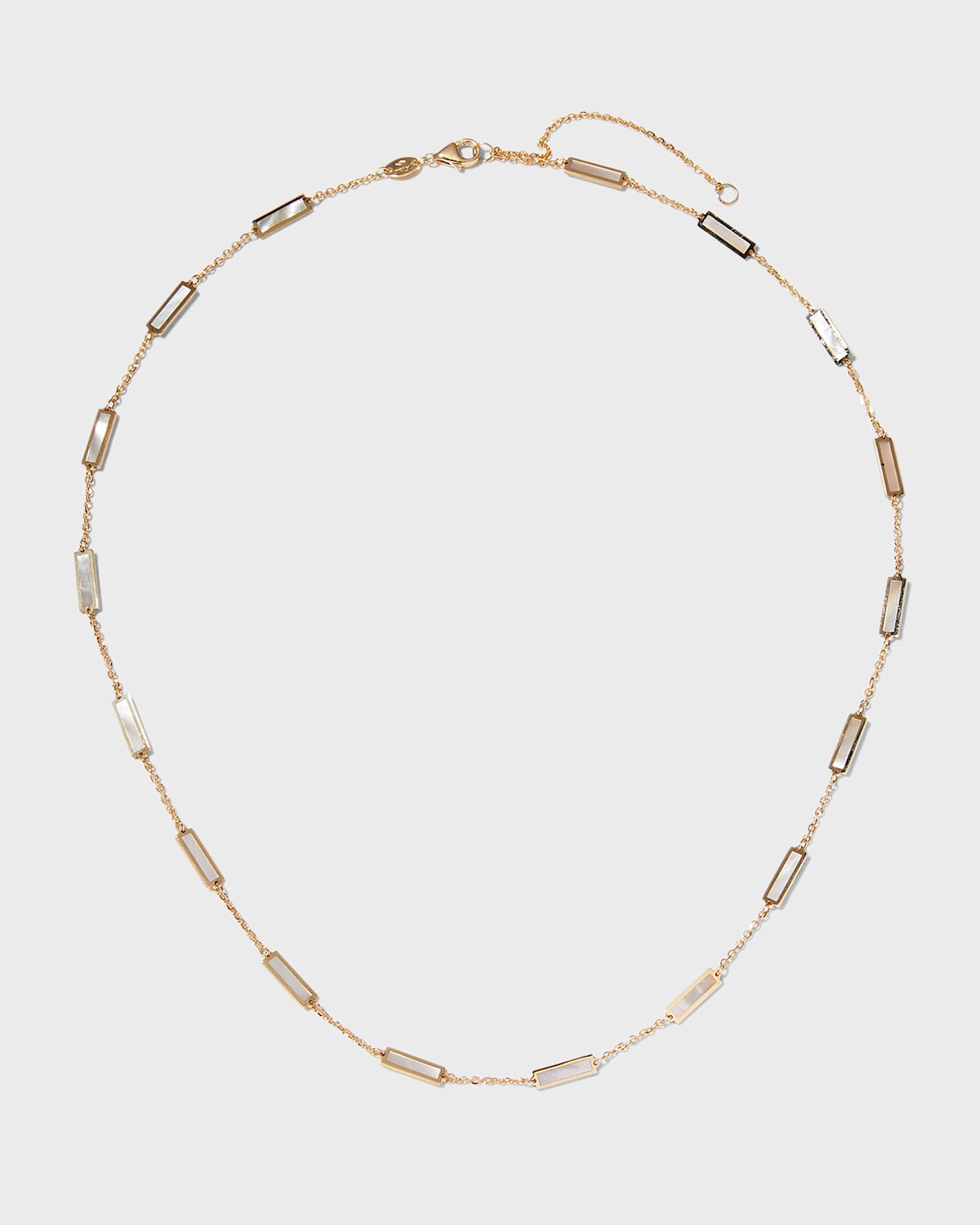 Frederic Sage Yellow Gold 17-stations White Mother-of-pearl Necklace