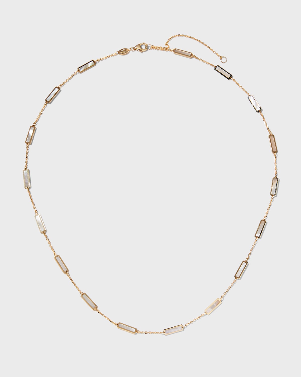 Frederic Sage Yellow Gold 17-Stations White Mother-of-Pearl Necklace