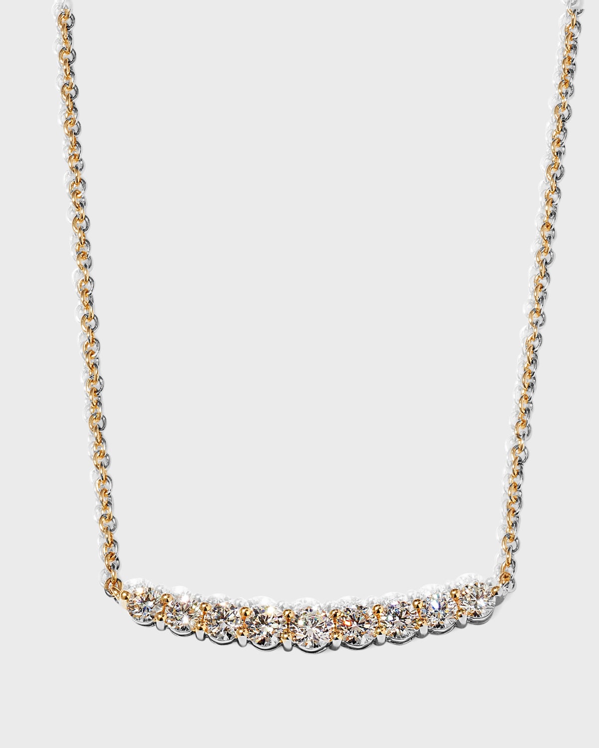 Delilah Diamond Crescent Necklace in 18k Yellow Gold