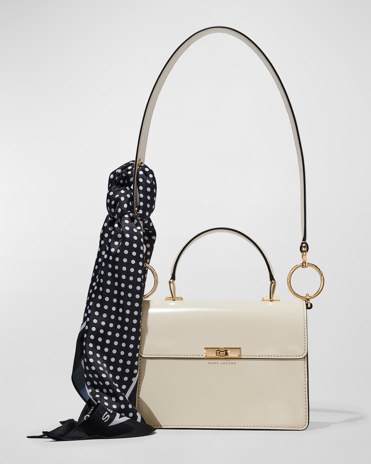 Marc Jacobs Downtown Leather Shoulder Bag W Scarf In Ivory ModeSens