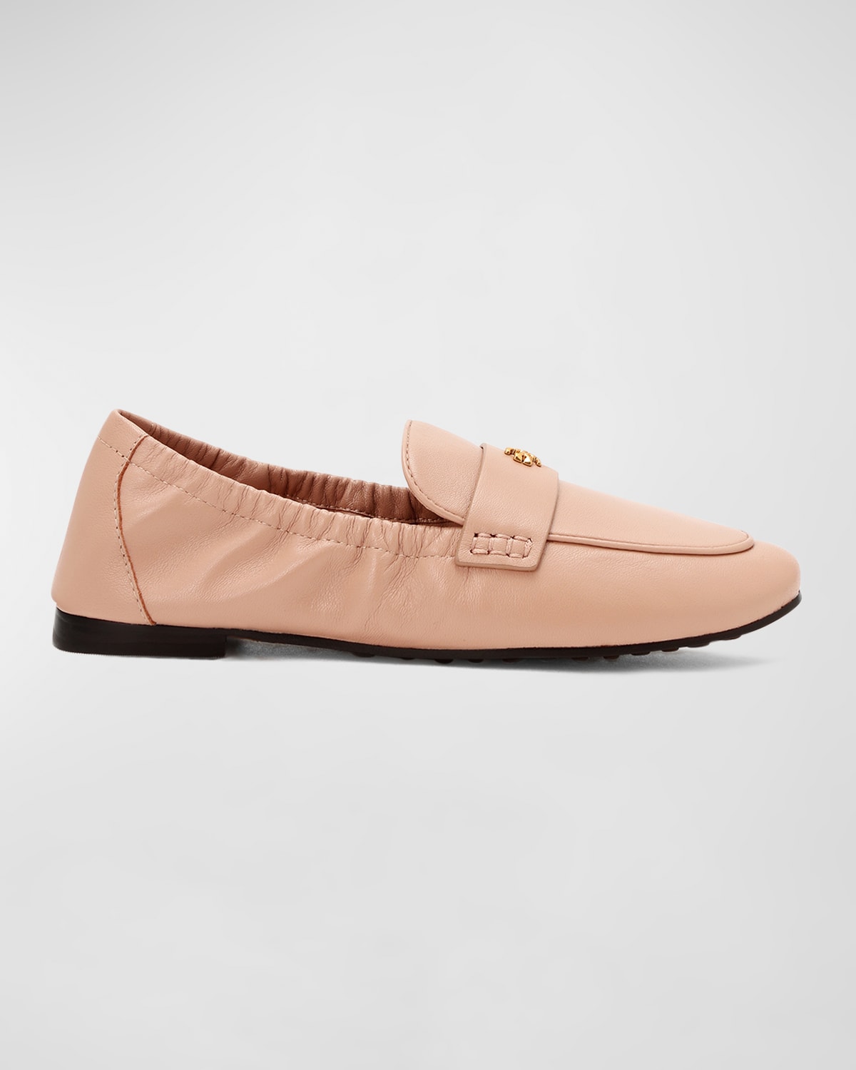Tory Burch Nappa Leather Ballet Loafers In Light Sand