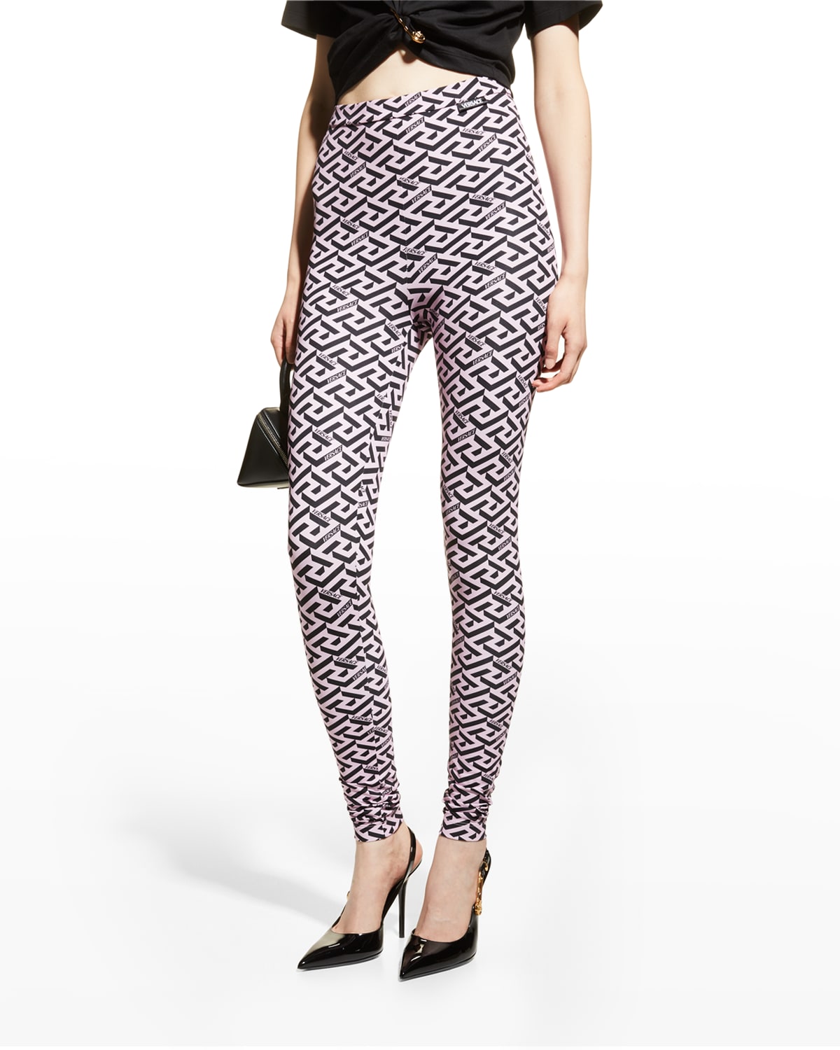 Versace Greca Signature Leggings In Print