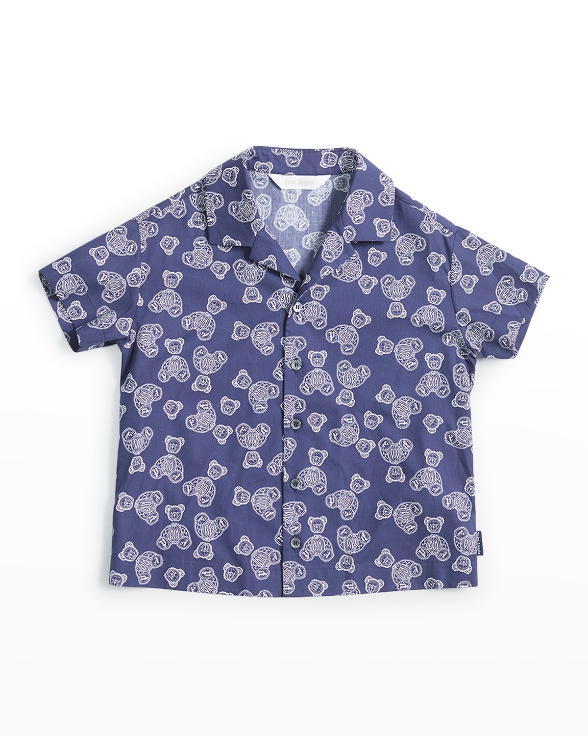 Boy's Paisley Bear Button-Down Shirt, Size 4-12