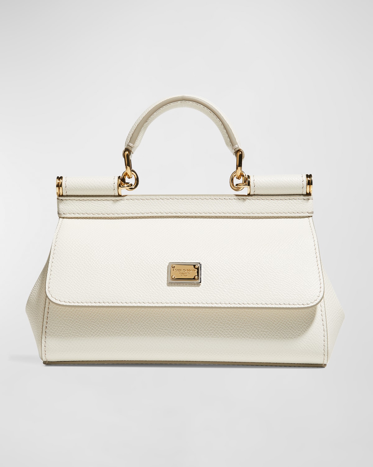 Dolce & Gabbana Women's Small `Sicily` Bag - White - Top Handle Bags