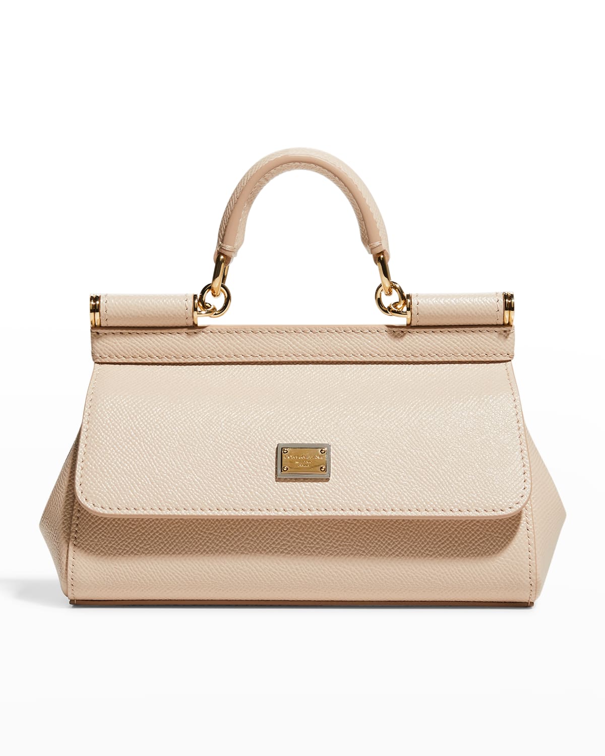 Dolce & Gabbana Sicily Small Leather Top-handle Bag In Light Pink