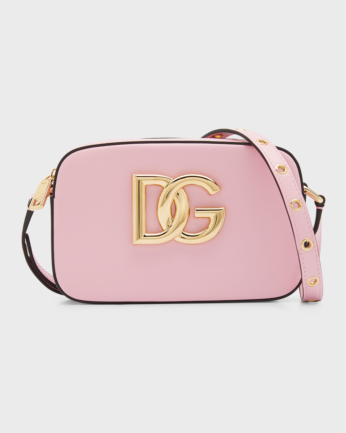 Dolce & Gabbana Leather Crossbody In Baby Pink