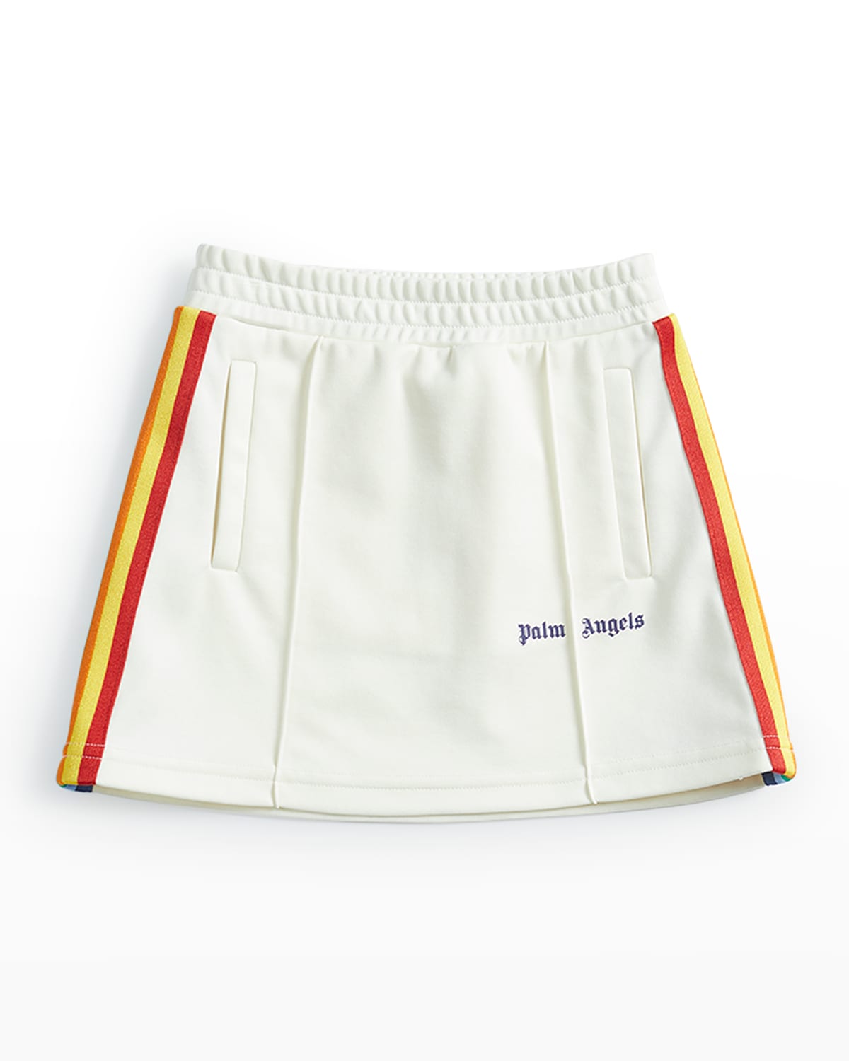 Girl's Track Skirt w/ Rainbow Side Taping, Size 4-12