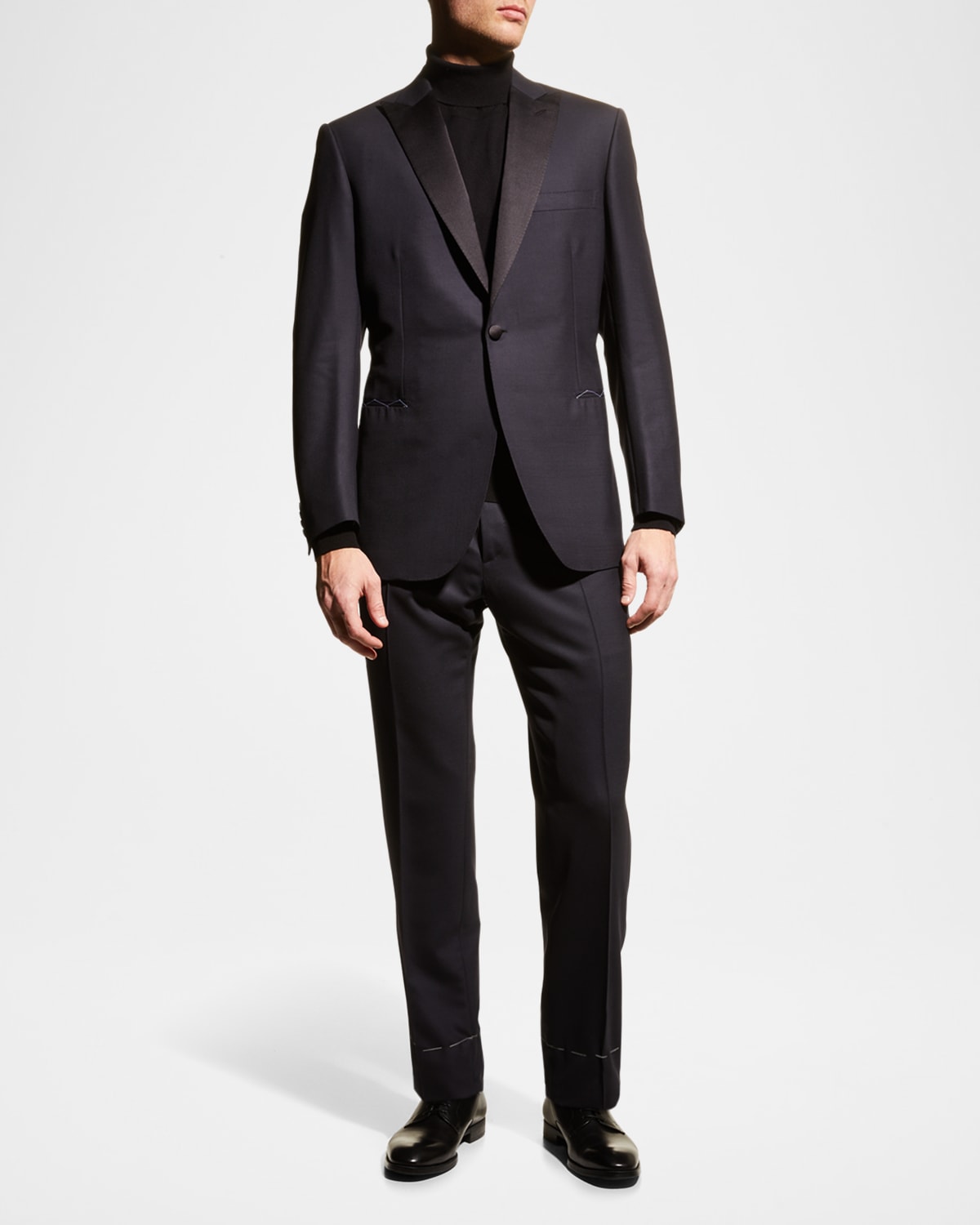 Brioni Men's Policleto Smoking Tuxedo In Midnight Blue