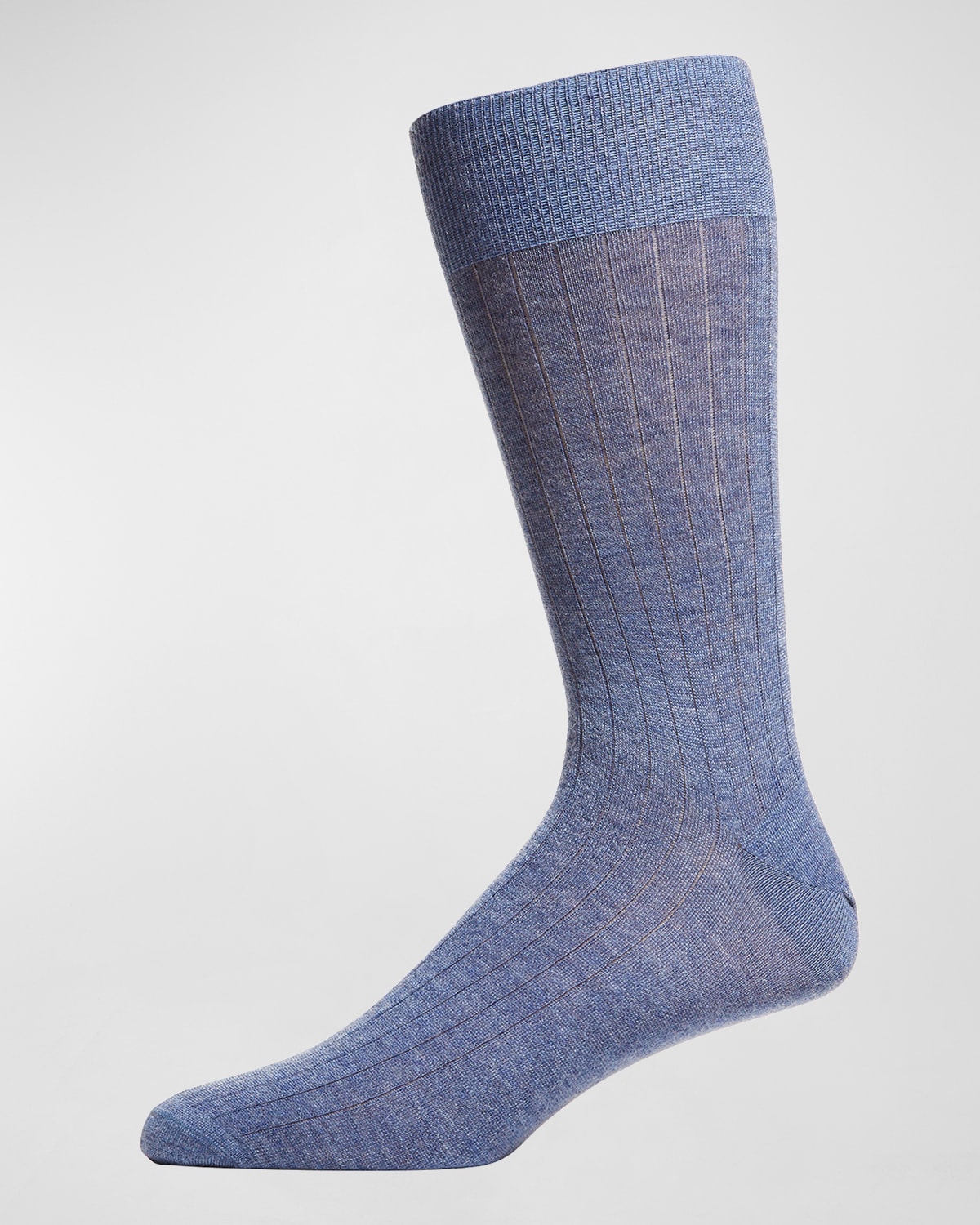 Neiman Marcus Men's 100% Cashmere Crew Socks In Denim