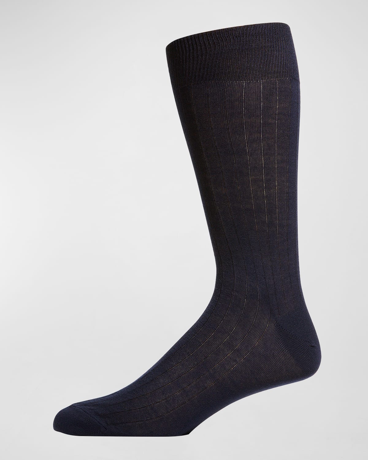 Neiman Marcus Men's 100% Cashmere Crew Socks In Navy