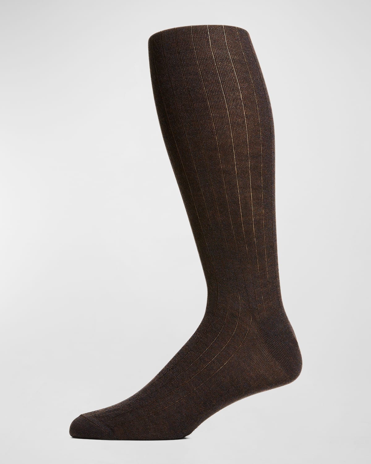 Neiman Marcus Men's 100% Cashmere Knee-high Socks In Brown