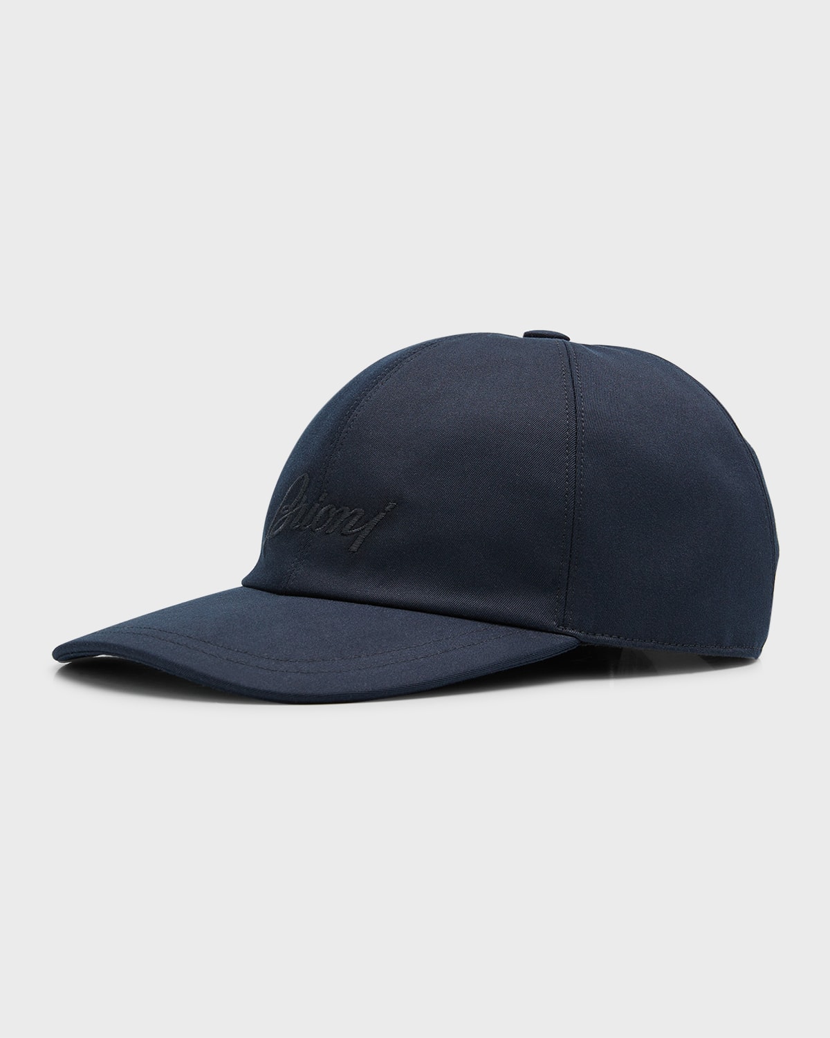 Shop Brioni Men's Embroidered Logo Baseball Hat In Navy
