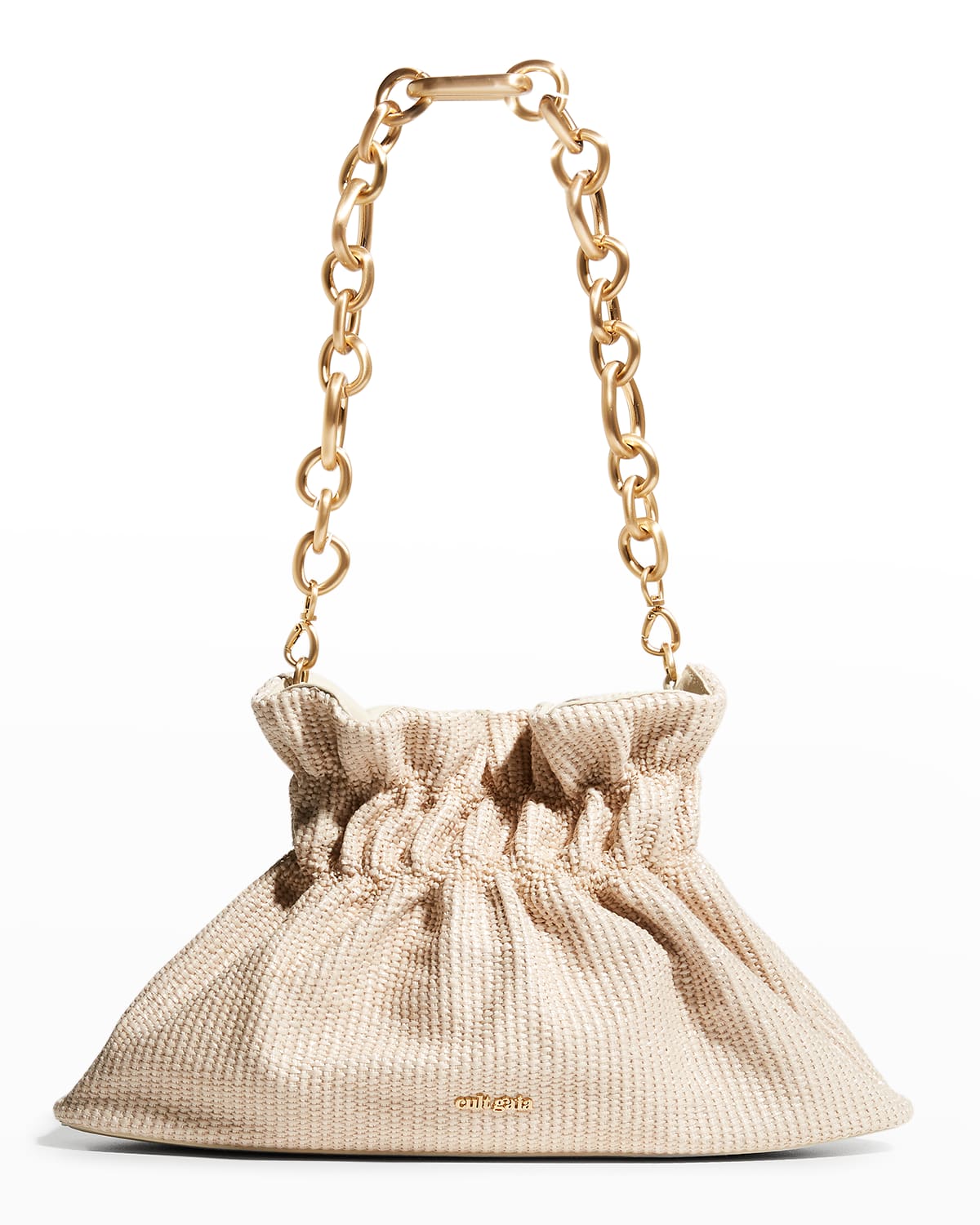 Bara Ruched Chain Shoulder Bag