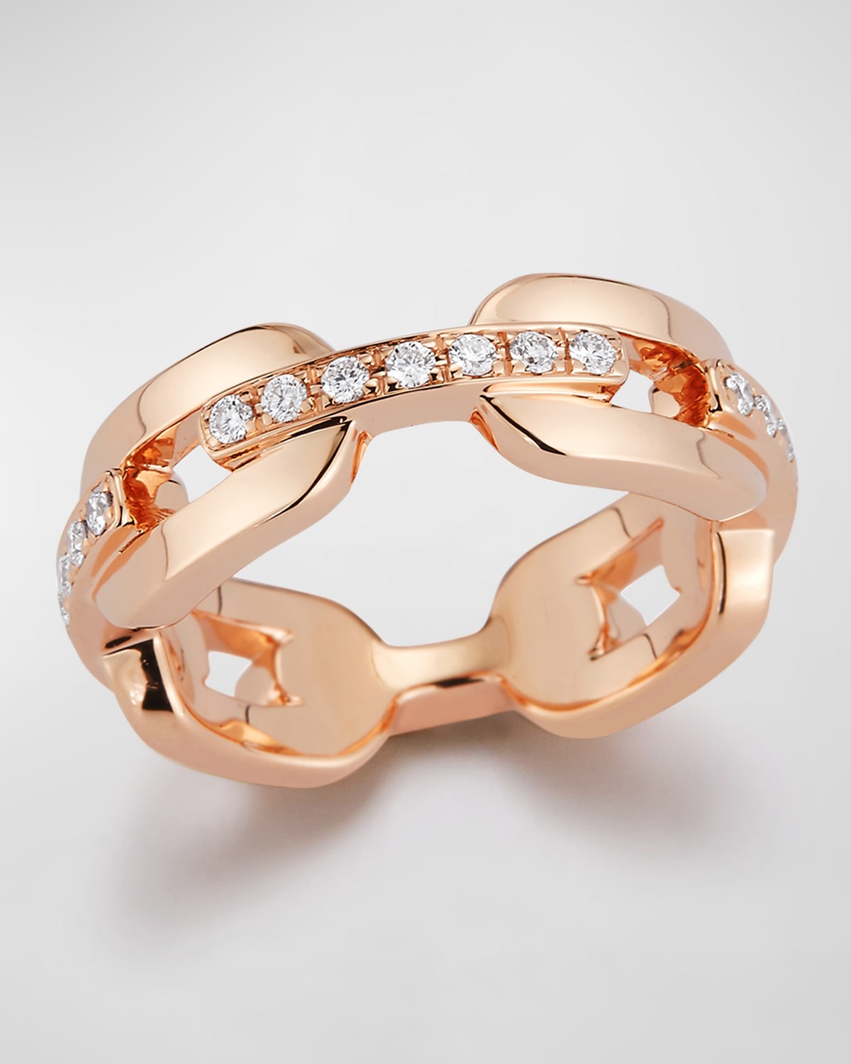 Clive 18K Rose Gold and Diamond Triple Hoop Huggie Earrings