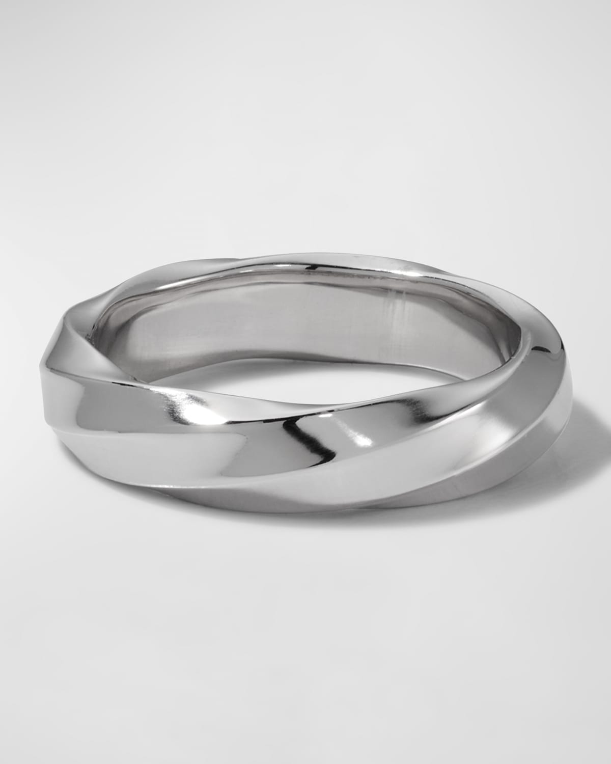Shop David Yurman Men's Cable Edge Band Ring In Silver, 6mm