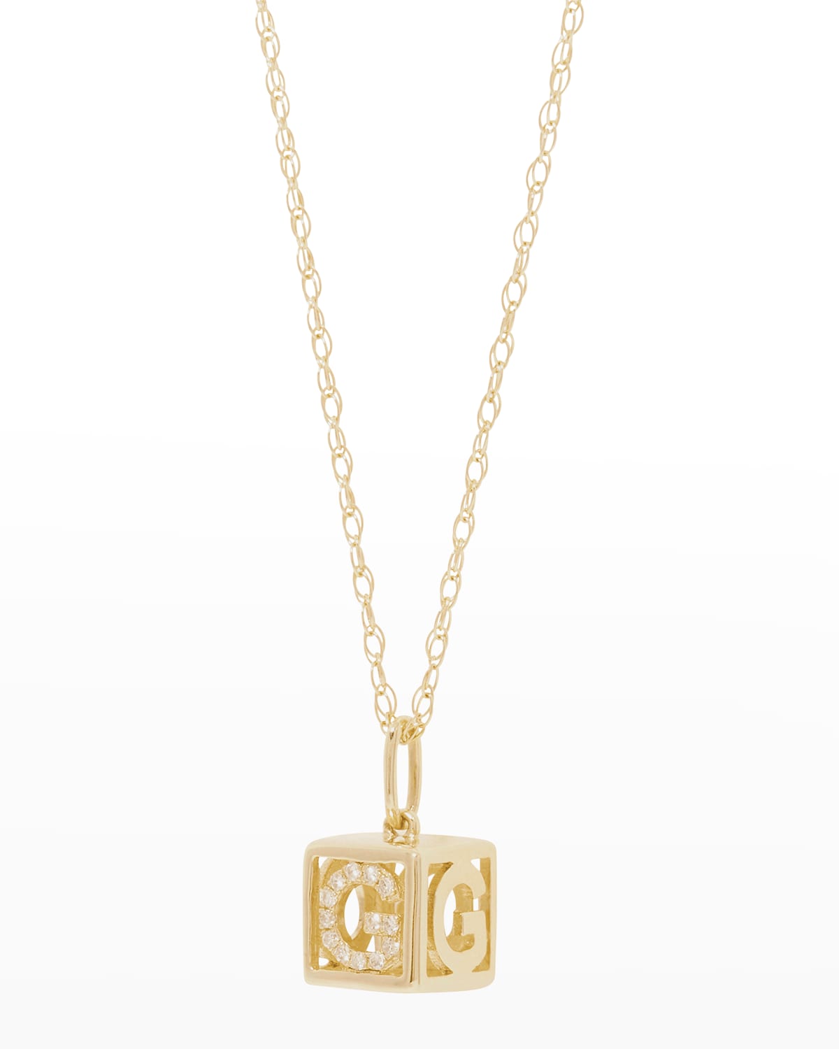 Stone And Strand Diamond Baby Block Necklace In G
