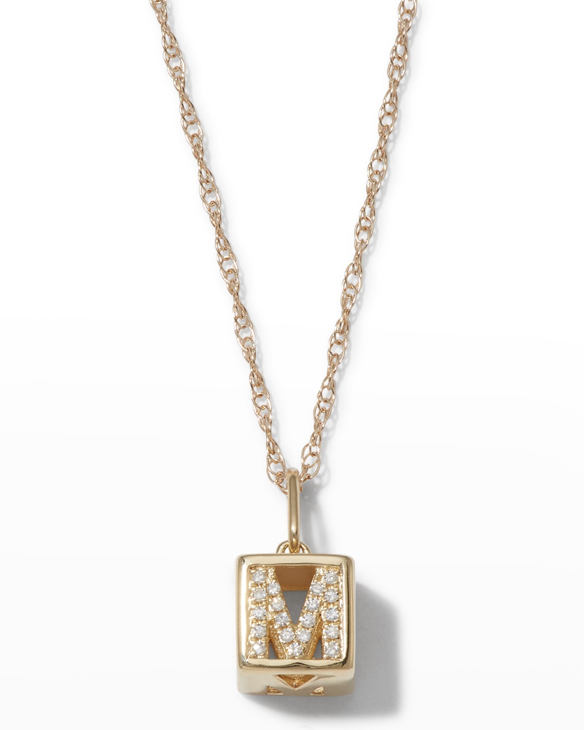 Stone And Strand Diamond Baby Block Necklace In M