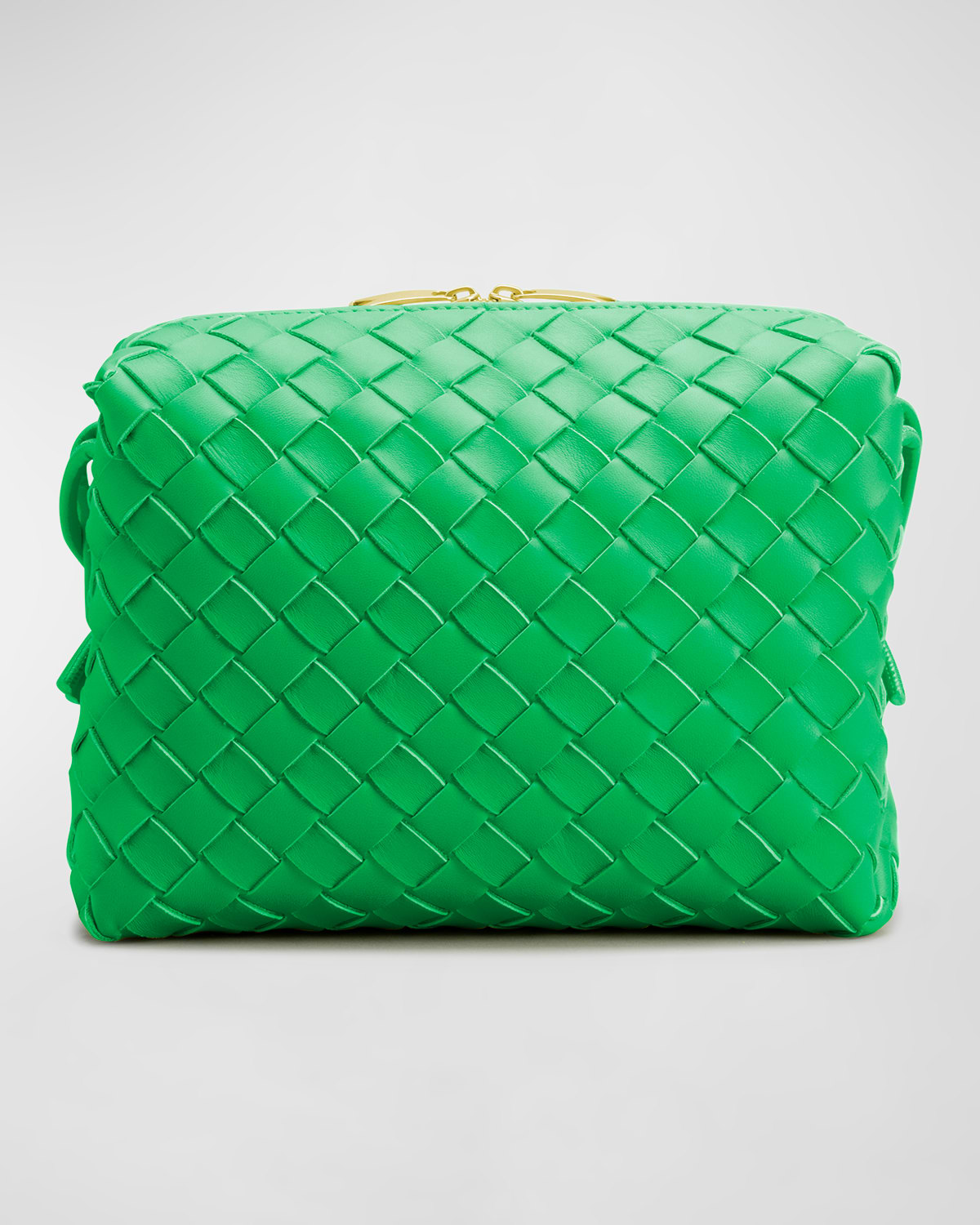 Bottega Veneta Loop Small Intrecciato Leather Shoulder Bag In Parakeet