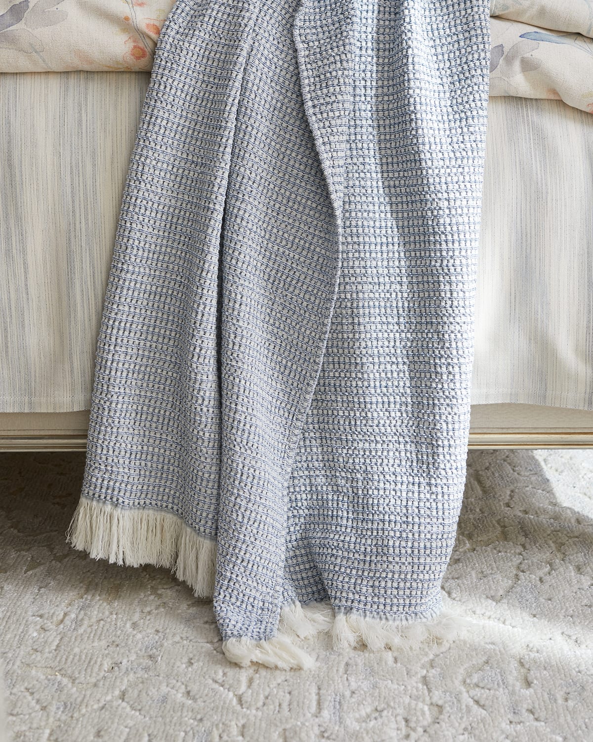 Shop Tl At Home Jenna Throw Blanket In Blue