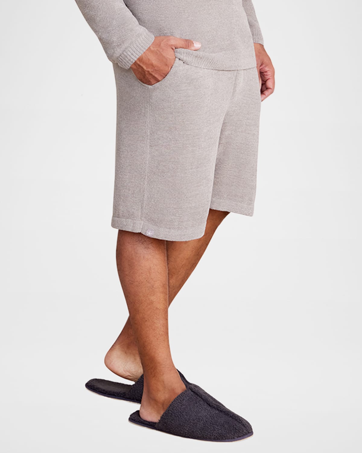 Shop Barefoot Dreams Men's Cozychic Ultra Lite&reg; Lounge Shorts In Nickle