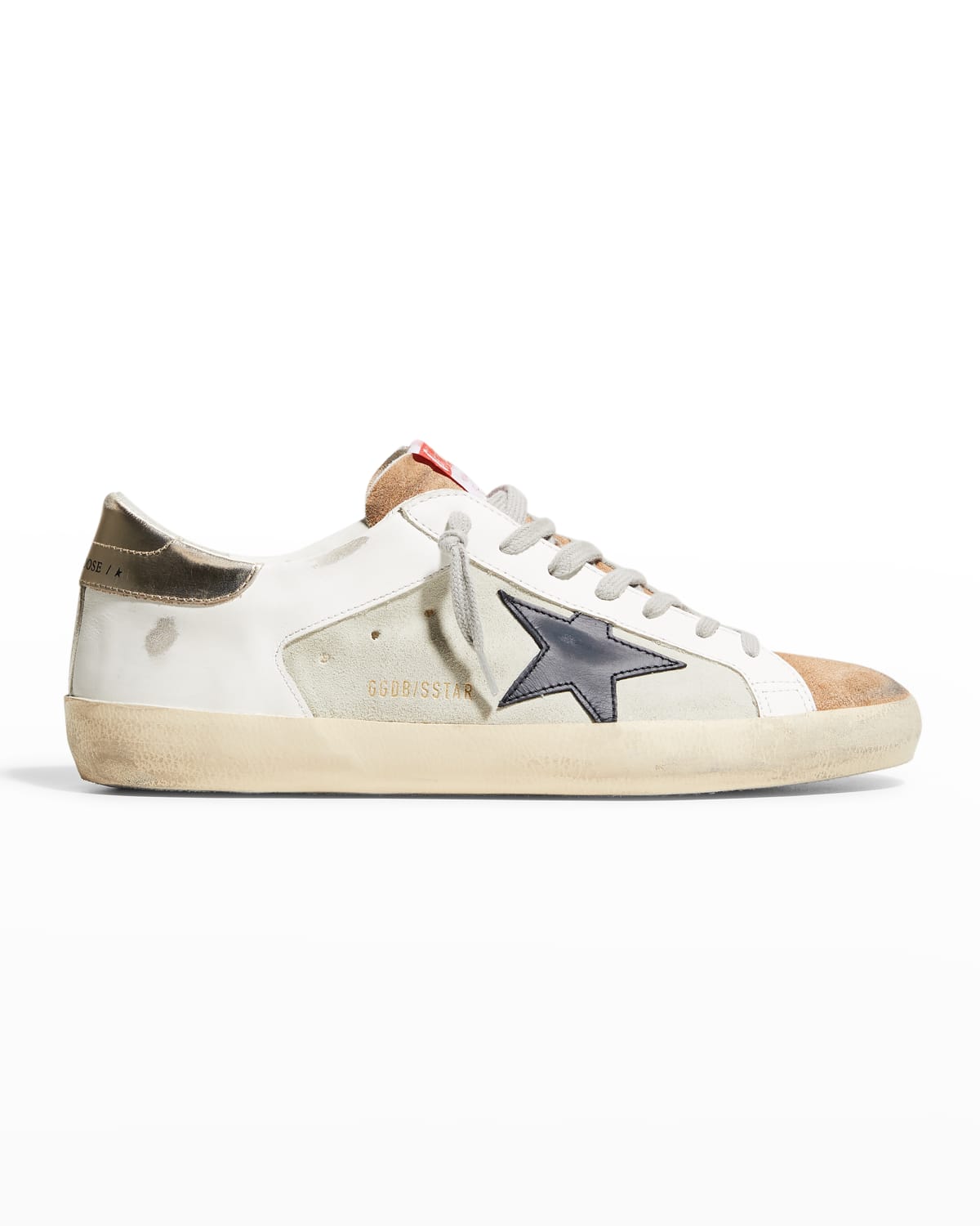 Men's Super Star Metallic Mix-Leather Low-Top Sneakers