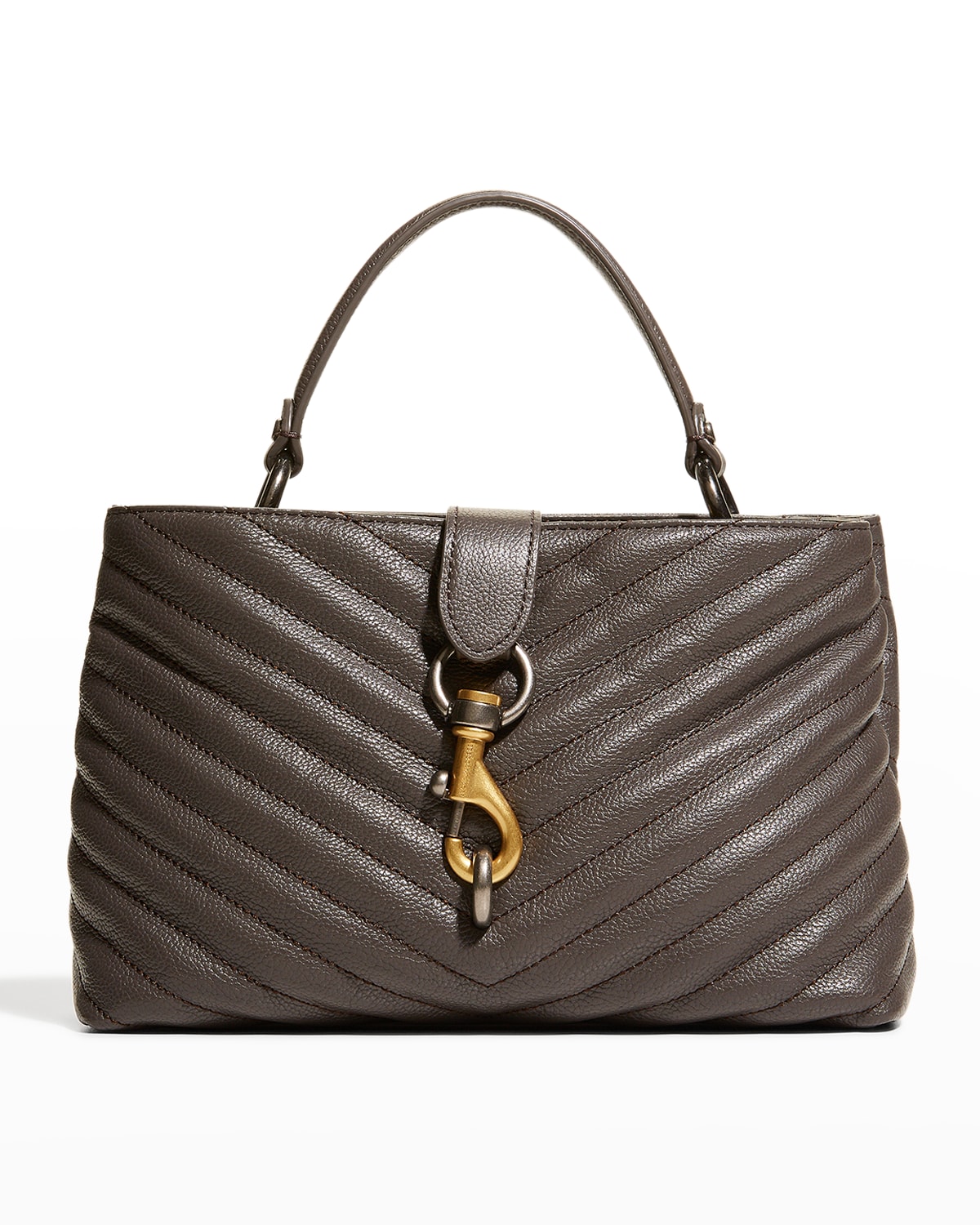 Edie Quilted Leather Satchel Bag