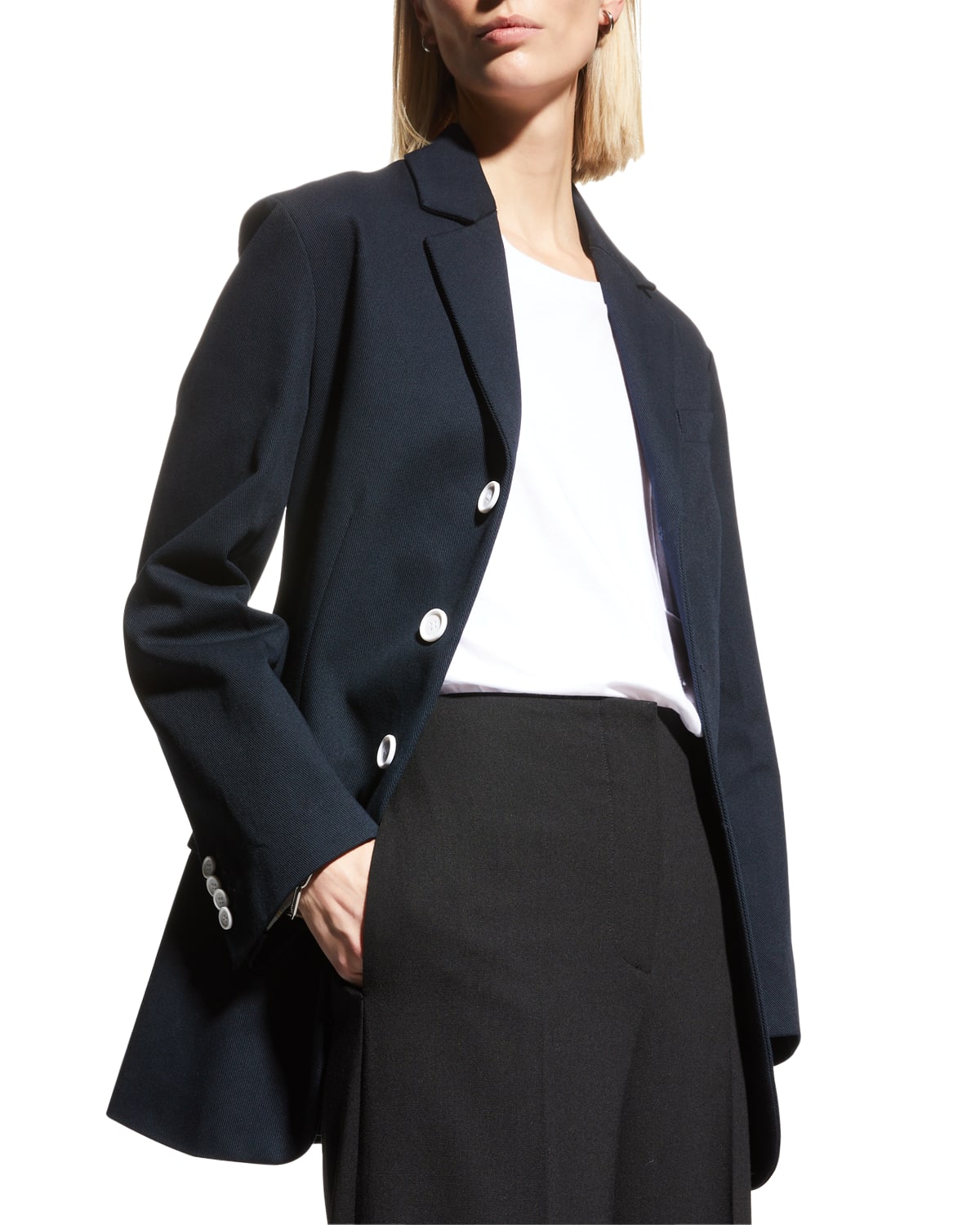 Plan C Cotton Drill Jacket In Navy ModeSens