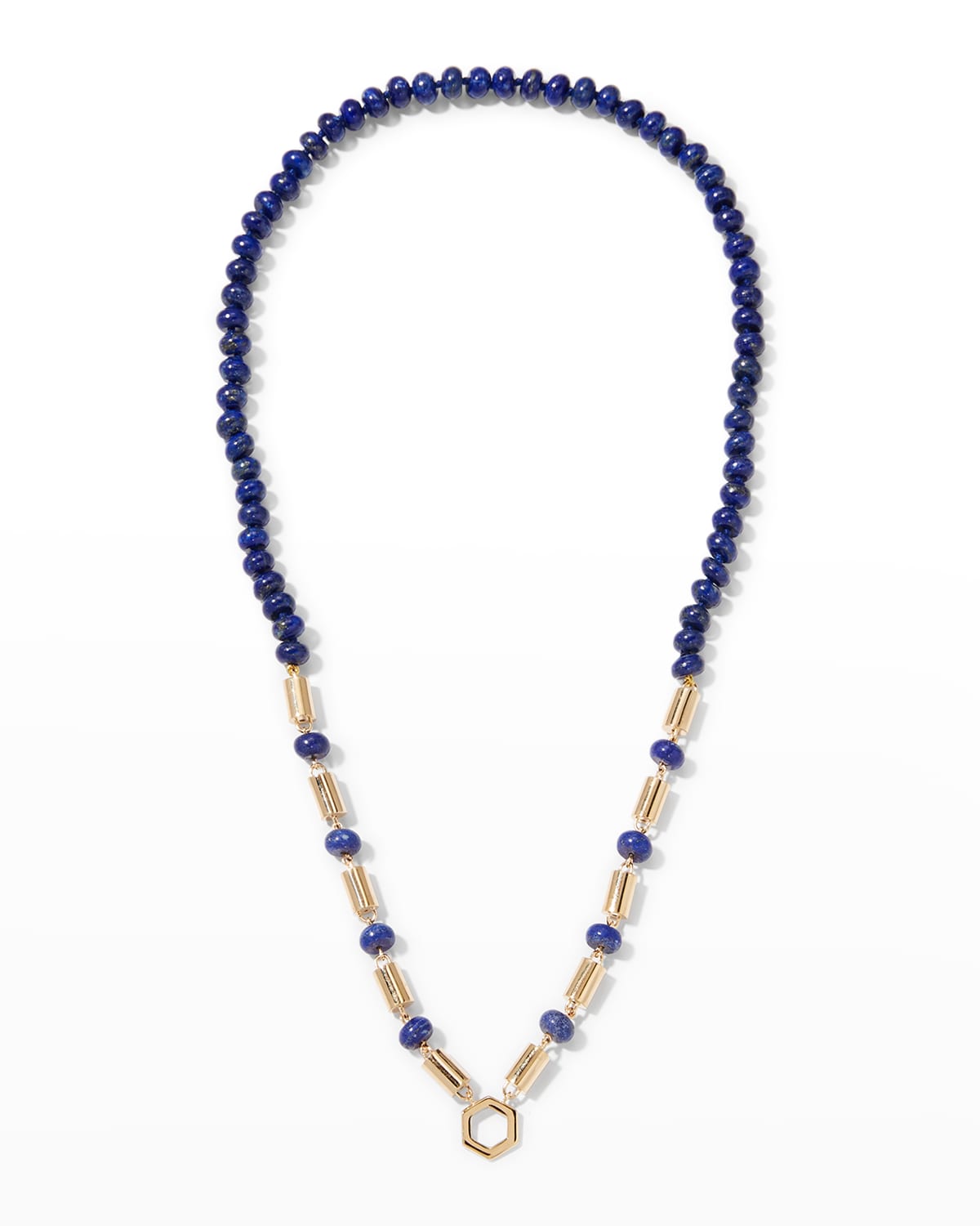 Harwell Godfrey Yellow Gold Baht Chain with Lapis