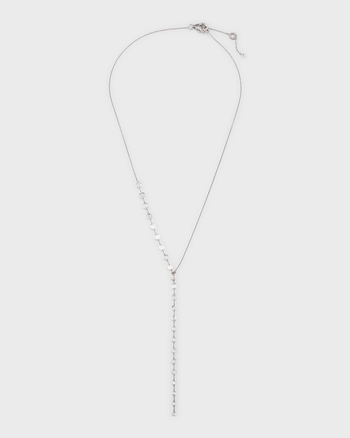 Round Rose Cut Diamond Y Necklace, 3.0tcw