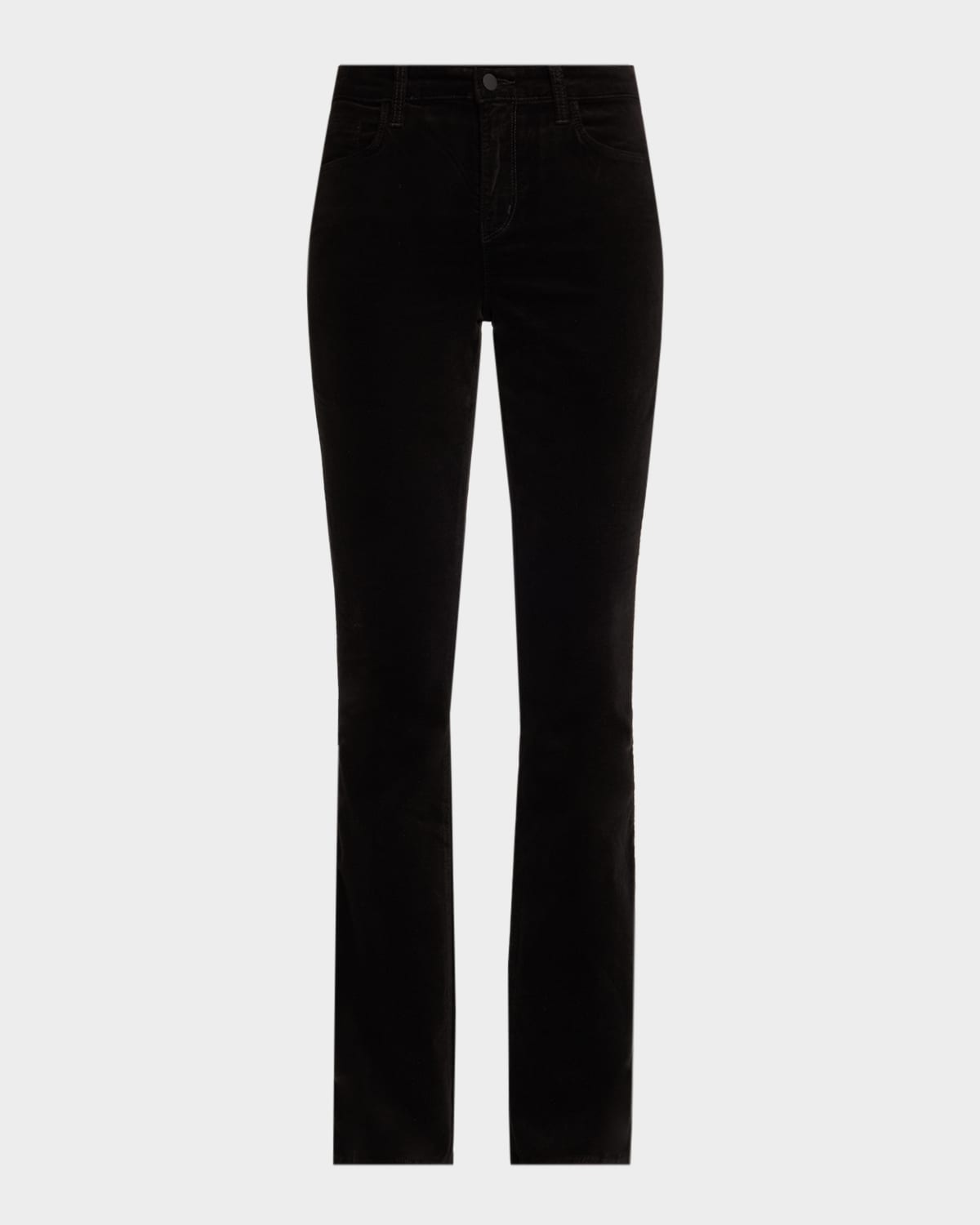 L'agence Stevie High-rise Straight Jeans In Black