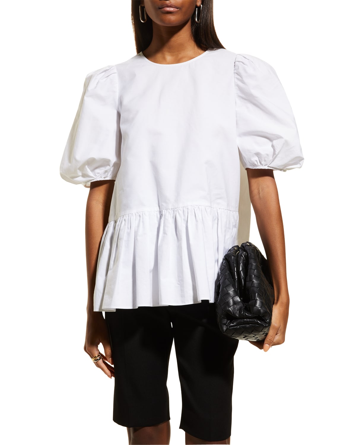 ARIAS New York Puff-Sleeve Tiered Blouse