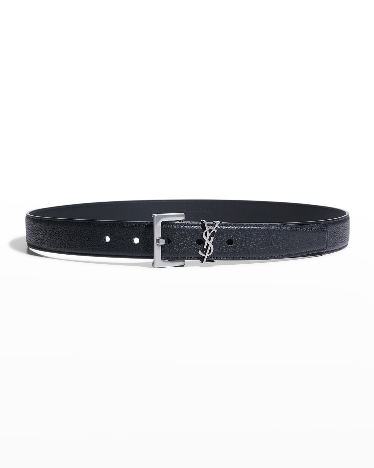 YSL Grained Leather Belt