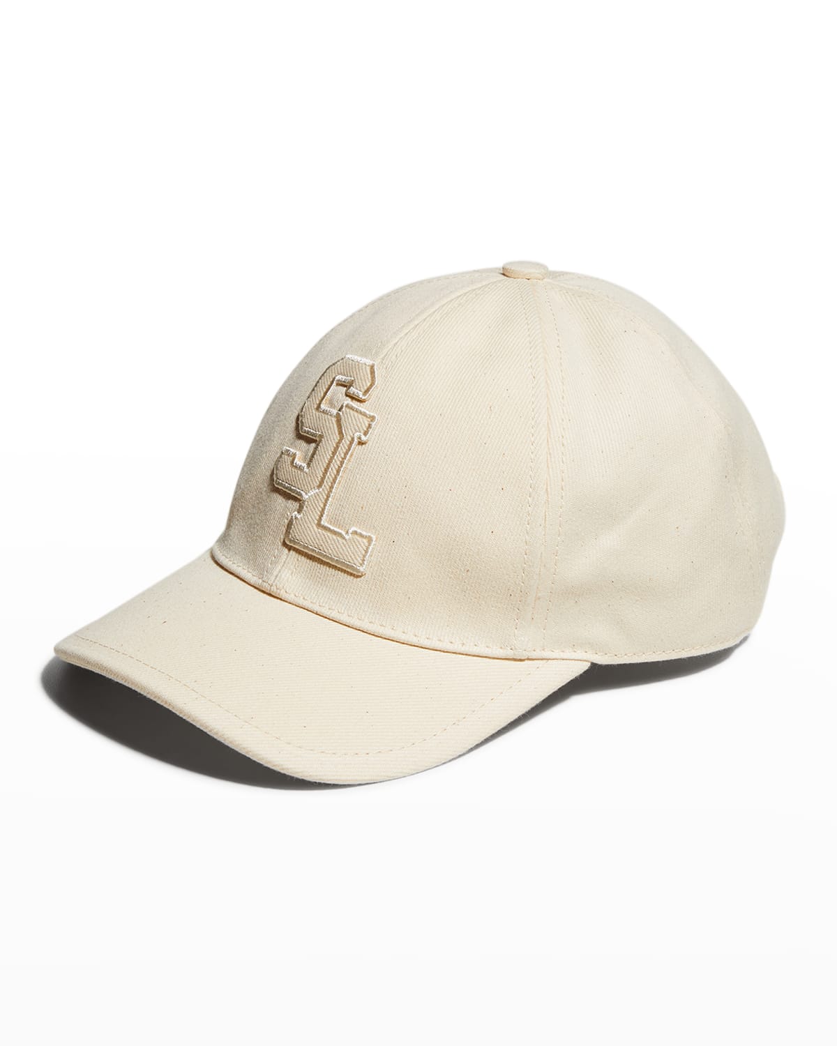 SAINT LAURENT Appliquéd cotton-twill baseball cap